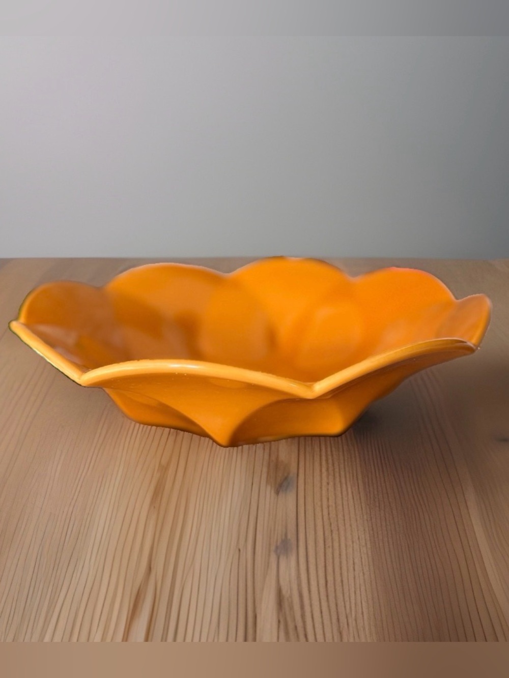 VTG Mogre Orange Mid Century Mod Ceramic Bowl Serving Platter Made in Italy